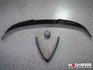 Alfa Romeo Stelvio Complete Exterior Styling Kit - Roof Spoiler + V Shield Grill Frame + Emblem Frame Kit - Carbon Fiber - Feroce Carbon Alfa Romeo Stelvio Complete Exterior Styling Kit - Roof Spoiler + V Shield Grill Frame + Emblem Frame Kit - Carbon Fiber - Feroce Carbon